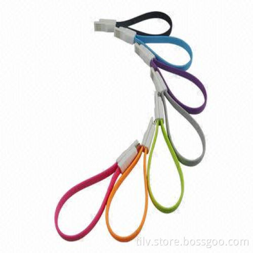 Convenient to carry magnetic cable for iPhone 5/flat colorful data line